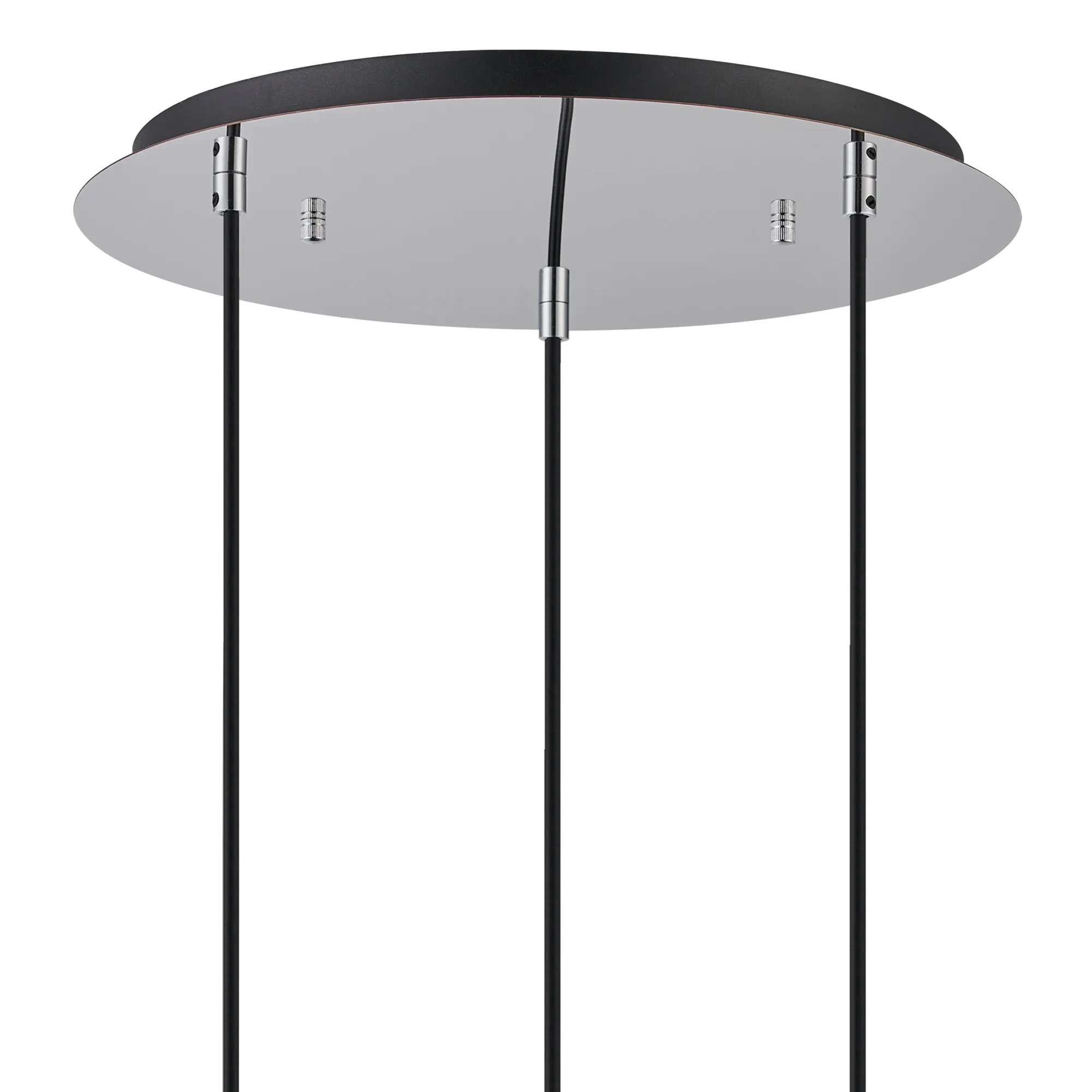 Lori 40cm Round Pendant, 3 Light Adjustable E27, Polished Chrome/Opal Wine Shades DK1277  Deco Lori Polished Chrome